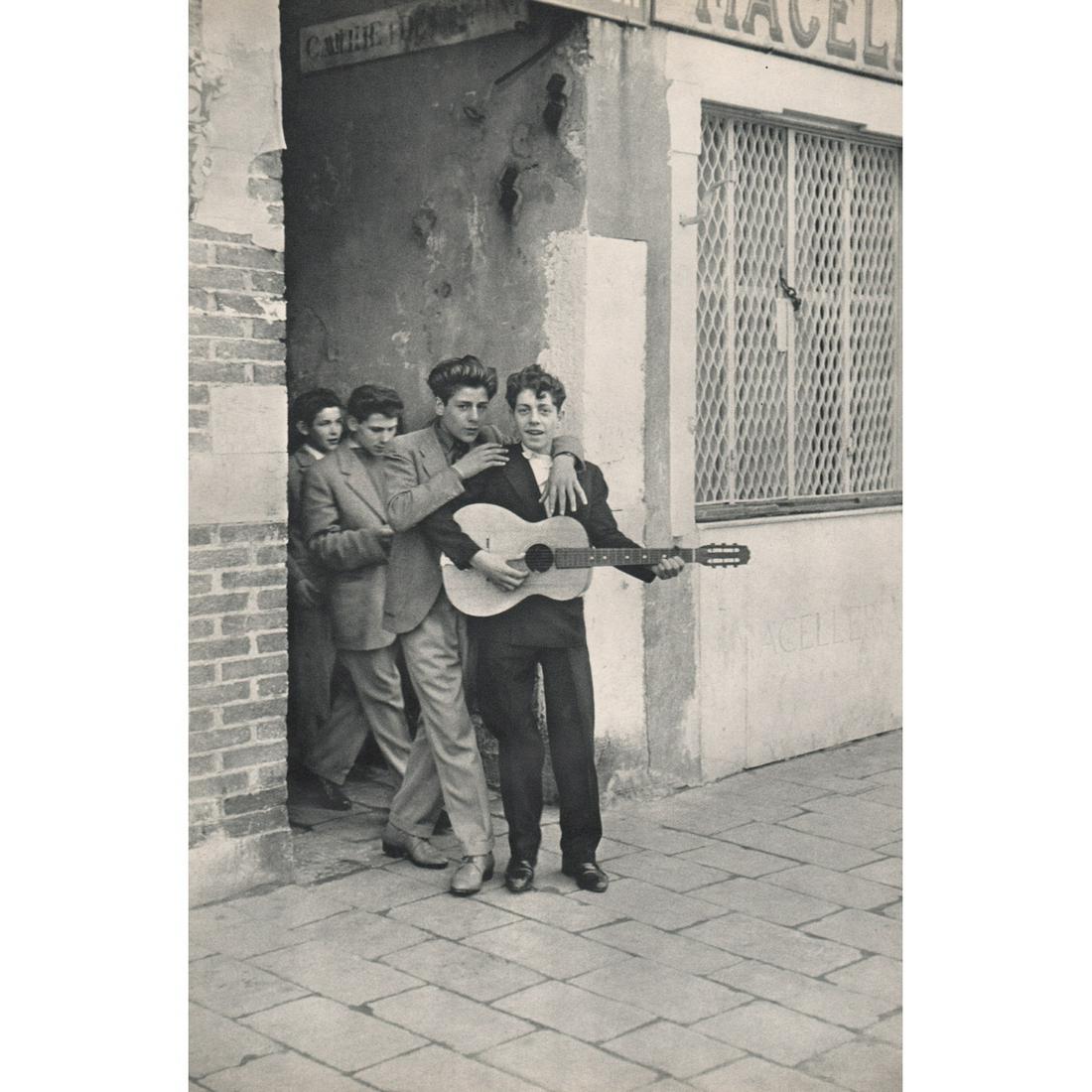 HENRI CARTIER-BRESSON - Venice - seranadors: No Reserve! Artist: HENRI CARTIER-BRESSON Print Title: Venice Medium: Sheet-fed Gravure Printing Date: 1950's Printed in France Image Size: 13 x 9 inches Henri Cartier-Bresson (1908-2004) was a French