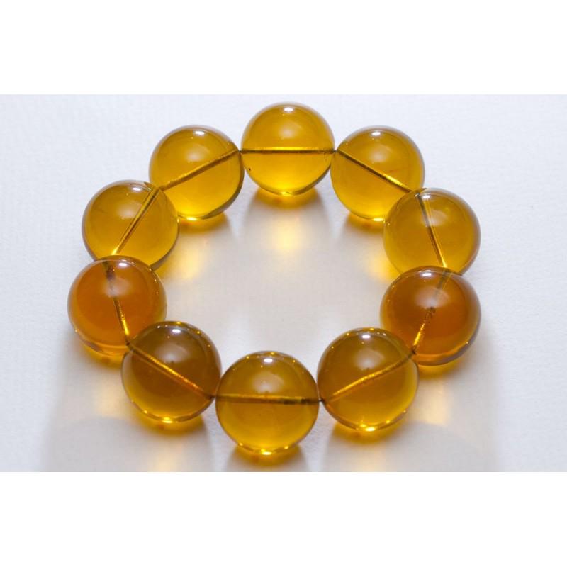 93 g. 100% natural Baltic amber bracelet yellow color, (1 of 8)