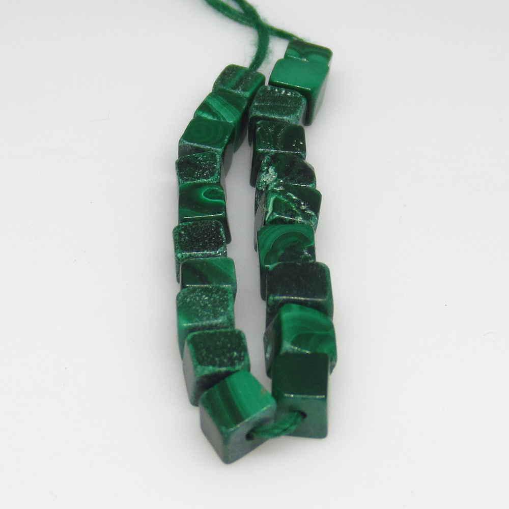 13.24 Ctw Natural 20 Green Malachite Drilled Square: No Reserve! Title: 13.24 Ctw Natural 20 Green Malachite Drilled Square Beads Color/Clarity: Opaque :Gemstone: Malachite Beads Carat Weights: 13.24 Size/Dimensions: 3.8x3.8 - 4.1x4.1 mm / 20 PC's Addit