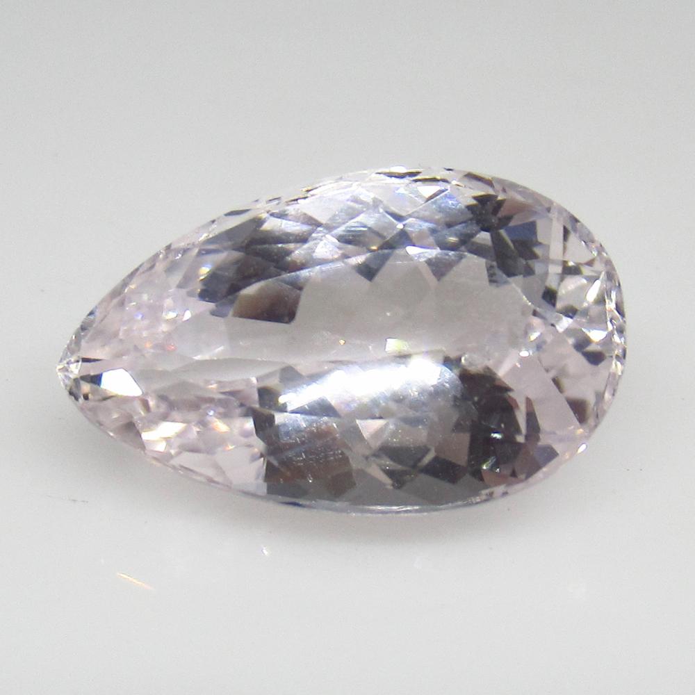 8.96 Ct Natural Very Light Pink Kunzite Pear Cut (1 of 2)