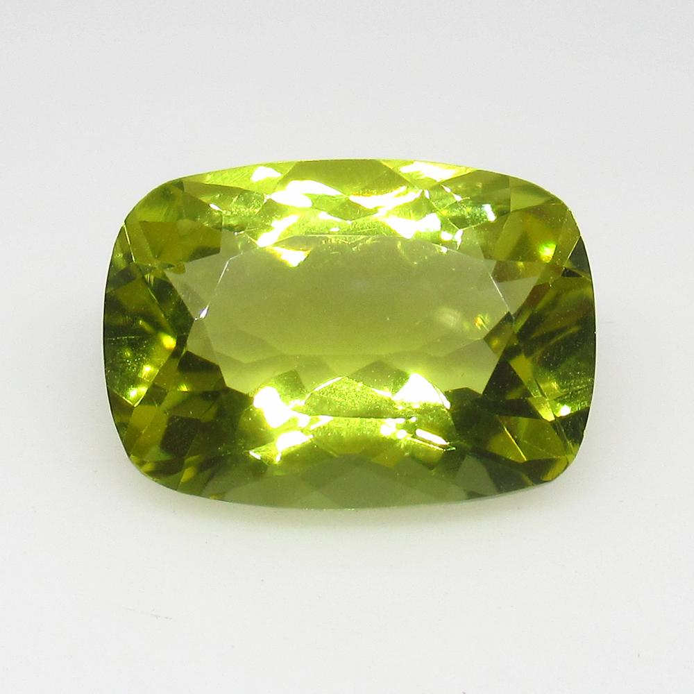 5.76 Ct Natural Lemon Quartz Cushion Cut: No Reserve! Title: 5.76 Ct Natural Lemon Quartz Cushion Cut Color/Clarity: VVS Gemstone: Natuarl Lemon Quartz Carat Weight: 5.76 Size/Dimensions: 14.00 x 10.00 x 7.60 mm Additional Information: Top Qu