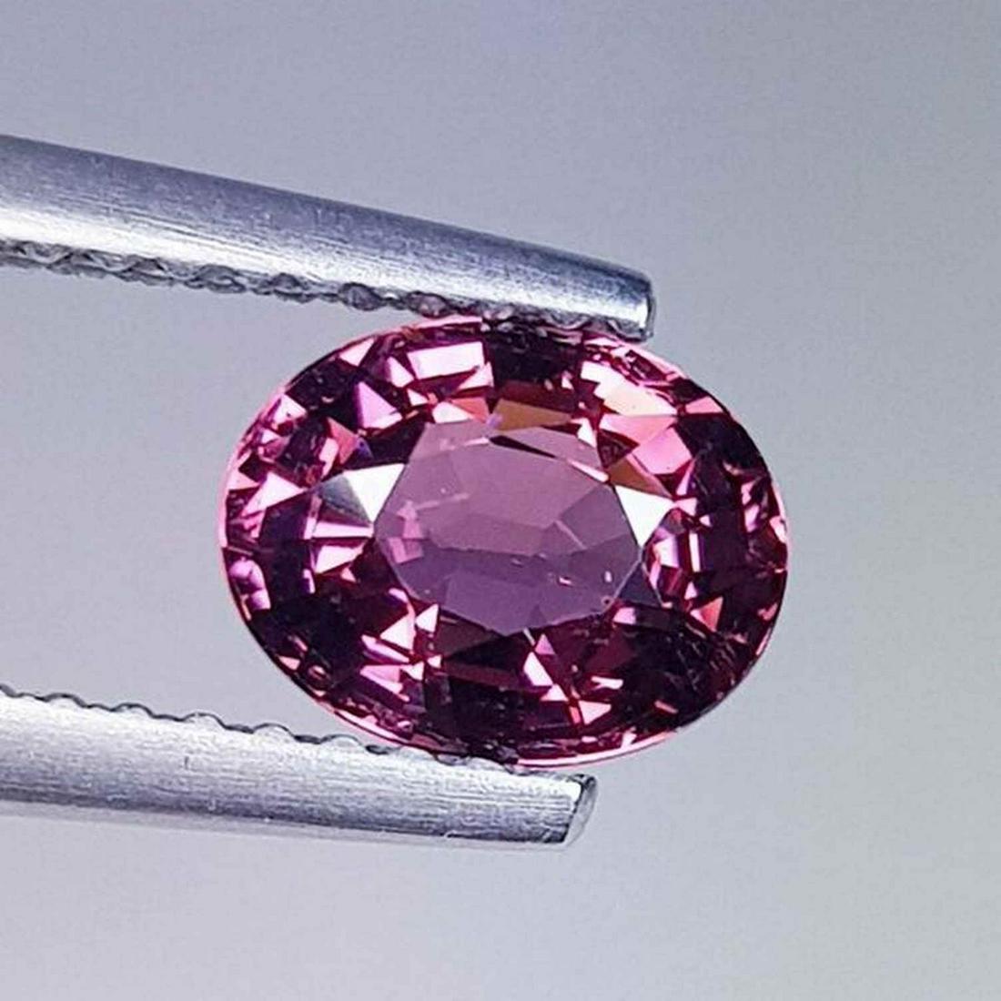 Natural Rhodolite Garnet Oval Cut 1.36 ct: No Reserve! Title: Natural Rhodolite Garnet Oval Cut 1.36 ct Color/Clarity: VVS - VS Gemstones: Gemstones Carat Weights: 1.36 Size/Dimensions: 7.00 x 5.50 x 3.90 Additional Information: Oval - Burma S