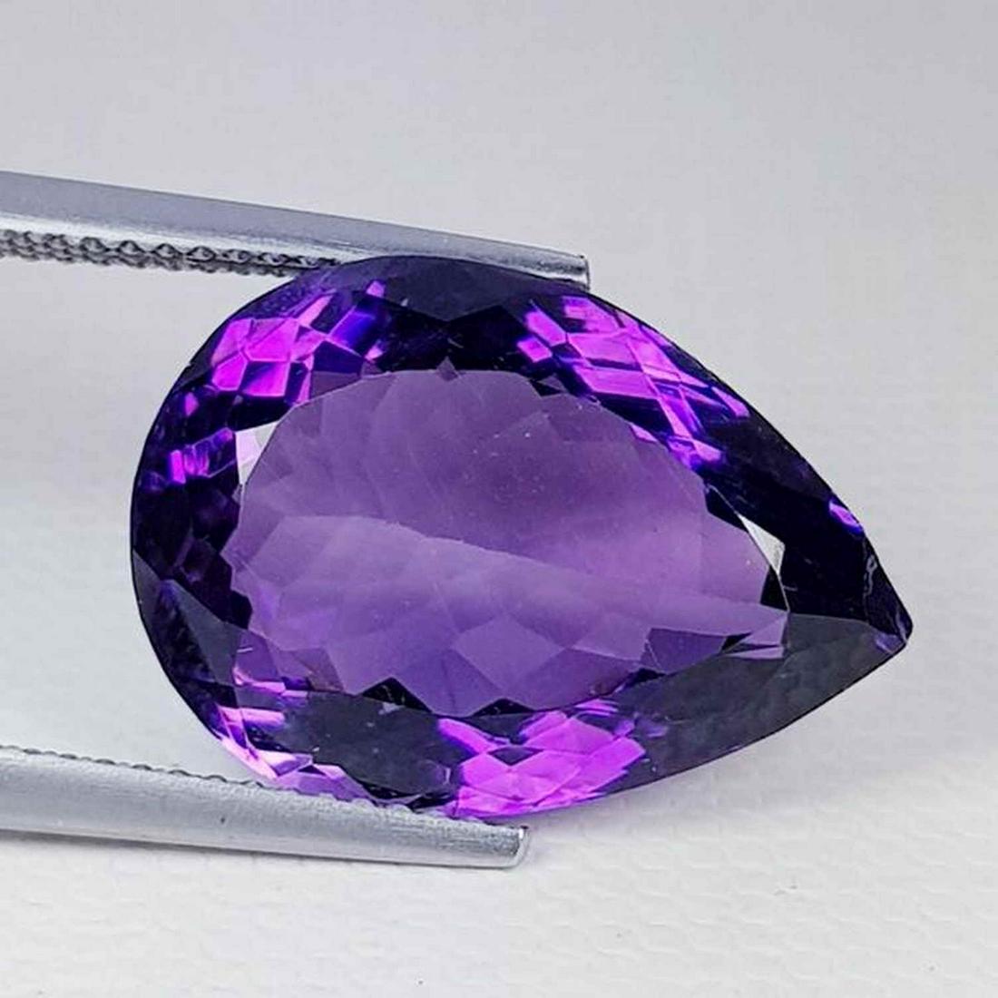 Natural Amethyst Pear Cut 13.49 ct (1 of 6)