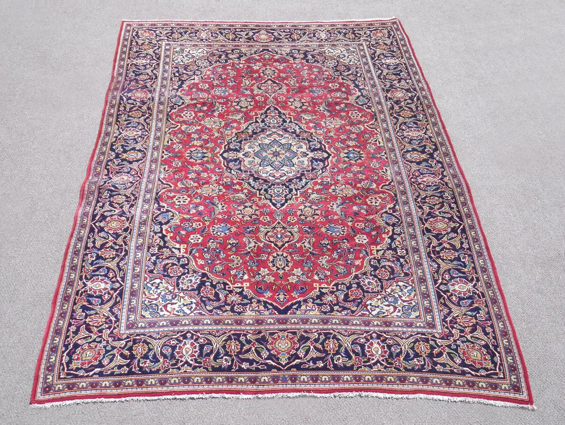 Hand Woven Semi Antique Persian Kashan 10.2x6.7 (1 of 6)