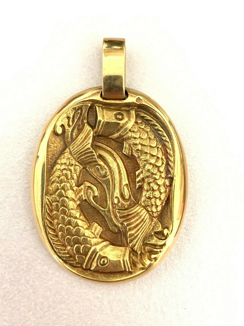 Cartier Paris 18K Yellow Gold Pisces Zodiac Sign (1 of 5)