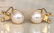 18 kt. Yellow gold Earrings beads with Diamonds, - 7