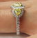 GIA 2.58ct Estate Vintage Yellow Pear Diamond Three - 11