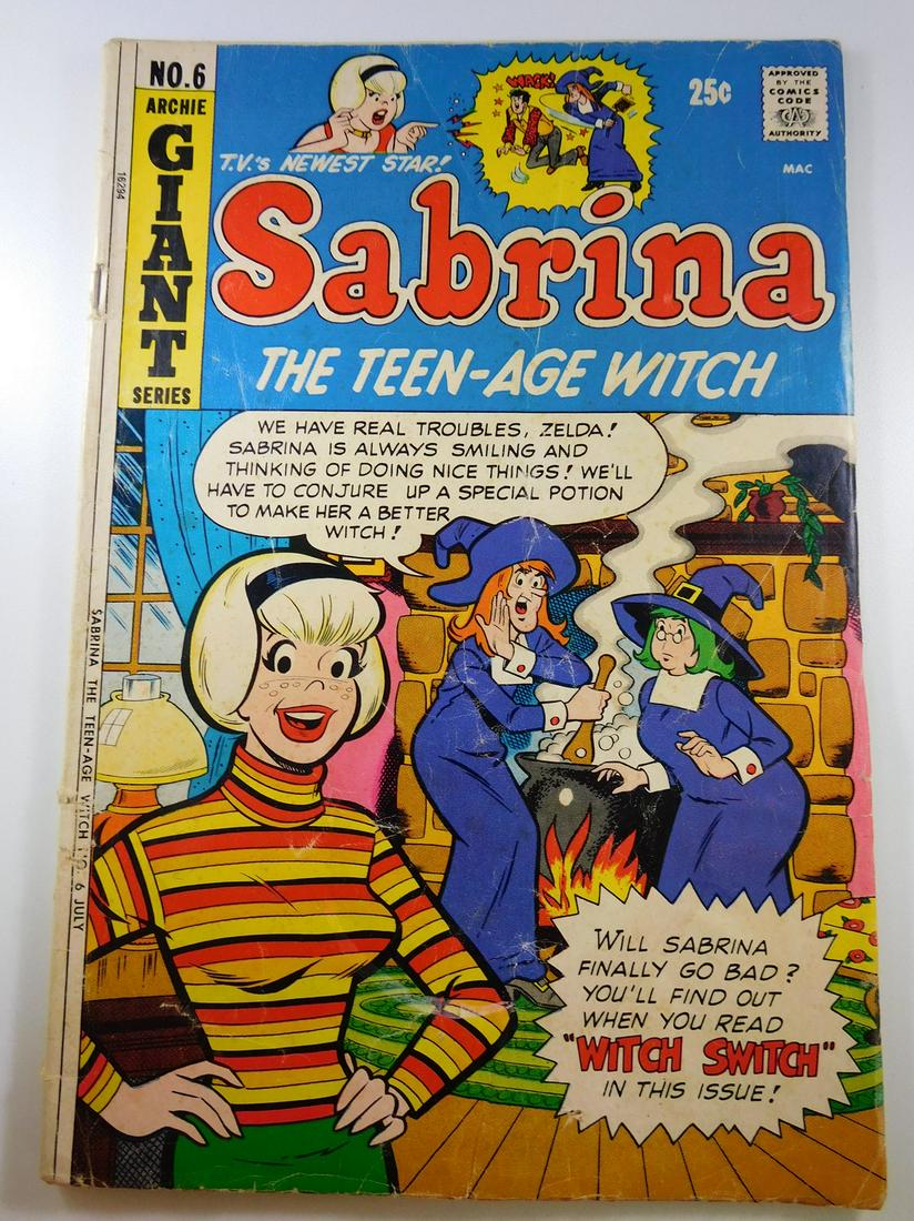 Sabrina The Teenage Witch #6: No Reserve! Sabrina The Teenage Witch #6 VG- Shipping: Individual Comics: Flat-rate of $9.99 (1-8 comics) or $19.99 (9+ comics) to anywhere within the contiguous U.S. International: Foreign shipping r