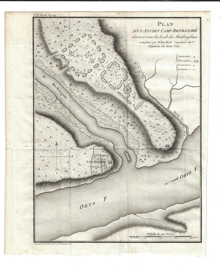 1801 Plan Ruins Fort Harmar Ohio River (1 of 1)
