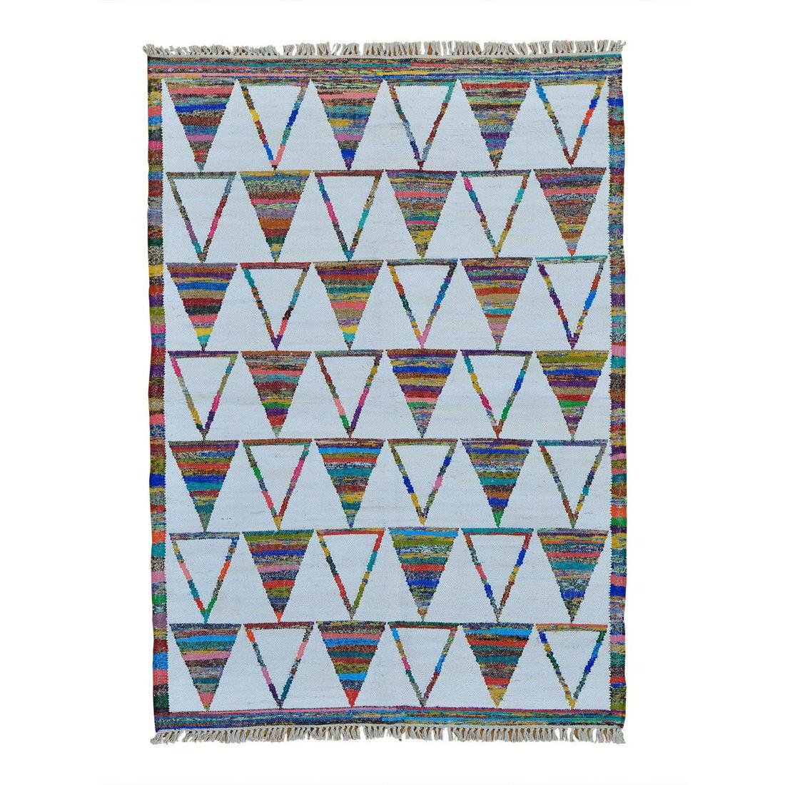 Handmade Wool and Sari Silk Flat Weave Durie Kilim (1 of 5)