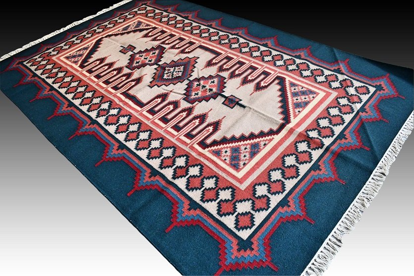 Modern tribal flatweave Kilim rug - 6x9 (1 of 7)