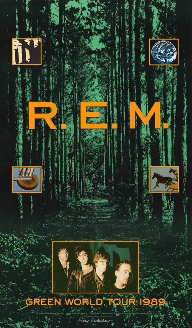 Signed R.E.M. 1989 World Tour Poster (1 of 1)
