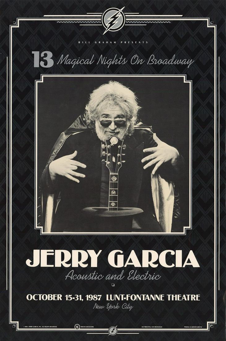 1987 Jerry Garcia On Broadway Poster (1 of 1)