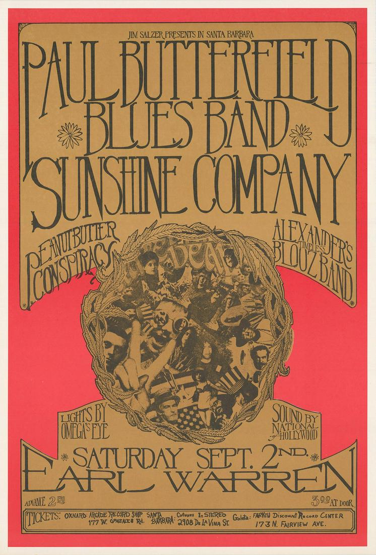 Original Paul Butterfield Earl Warren Poster (1 of 1)