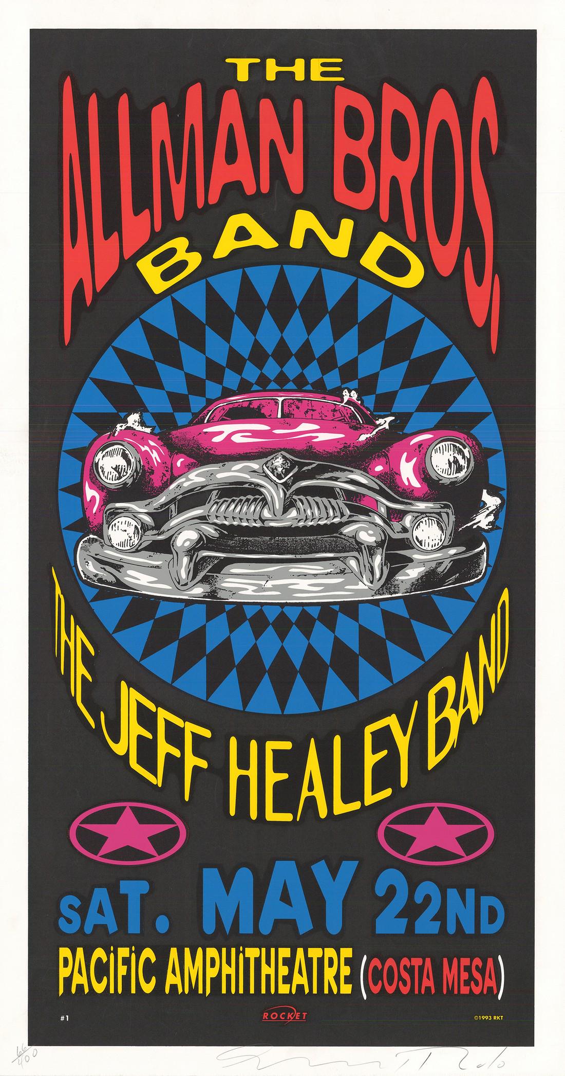 Allman Brothers Band Poster Signed By T.A.Z. (1 of 1)