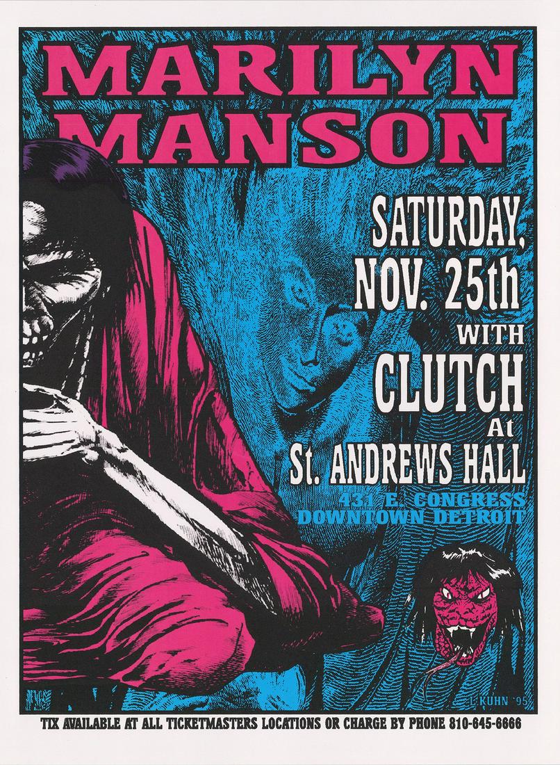 Original Marilyn Manson 11/25/95 Poster (1 of 1)