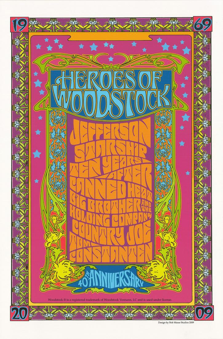 Heroes Of Woodstock 40th Anniversary Poster (1 of 1)