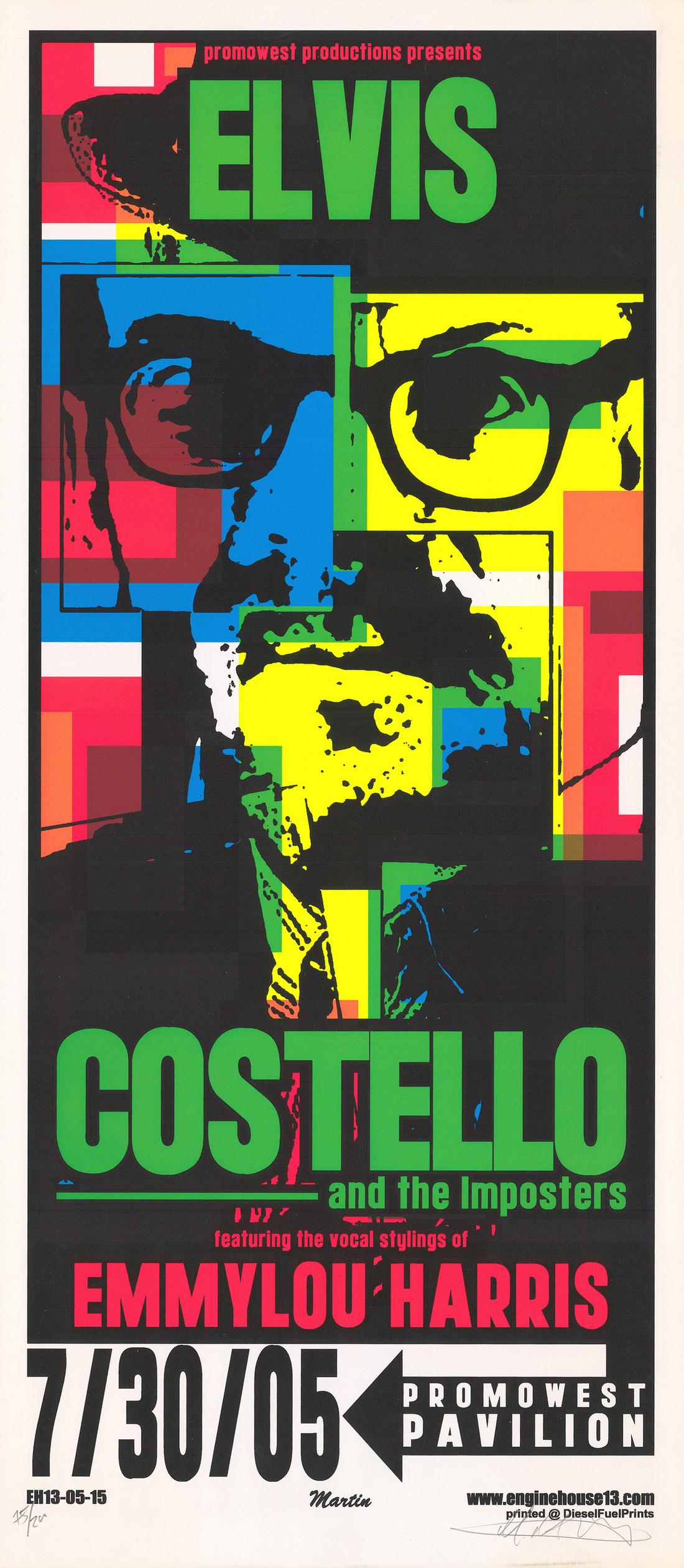 Signed Elvis Costello and Emmylou Harris Poster (1 of 1)