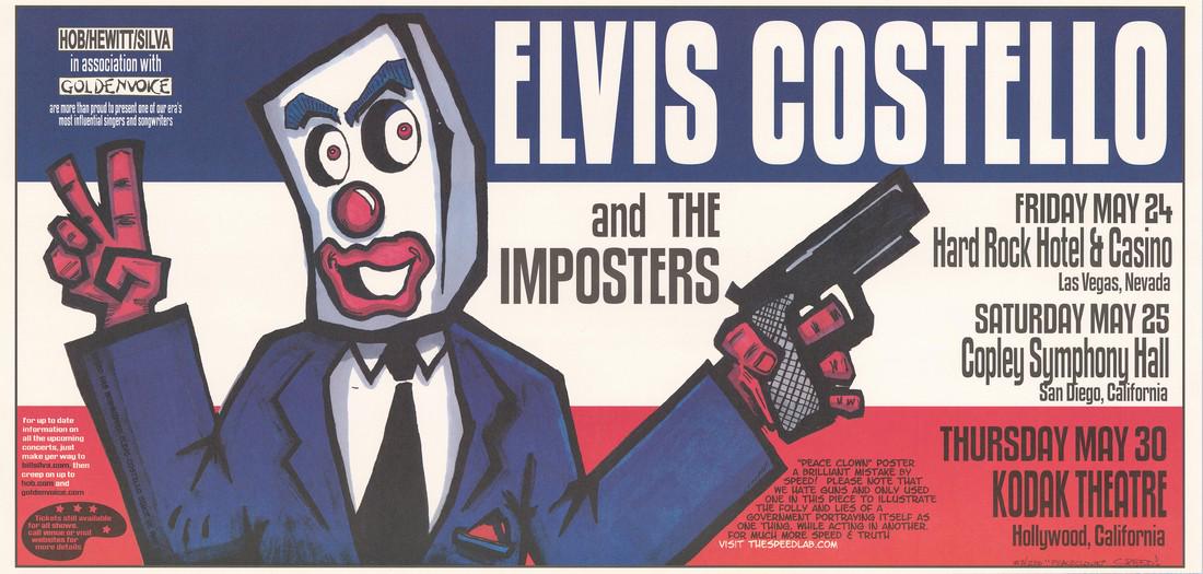 Elvis Costello - 'Peace Clown' Poster (1 of 1)