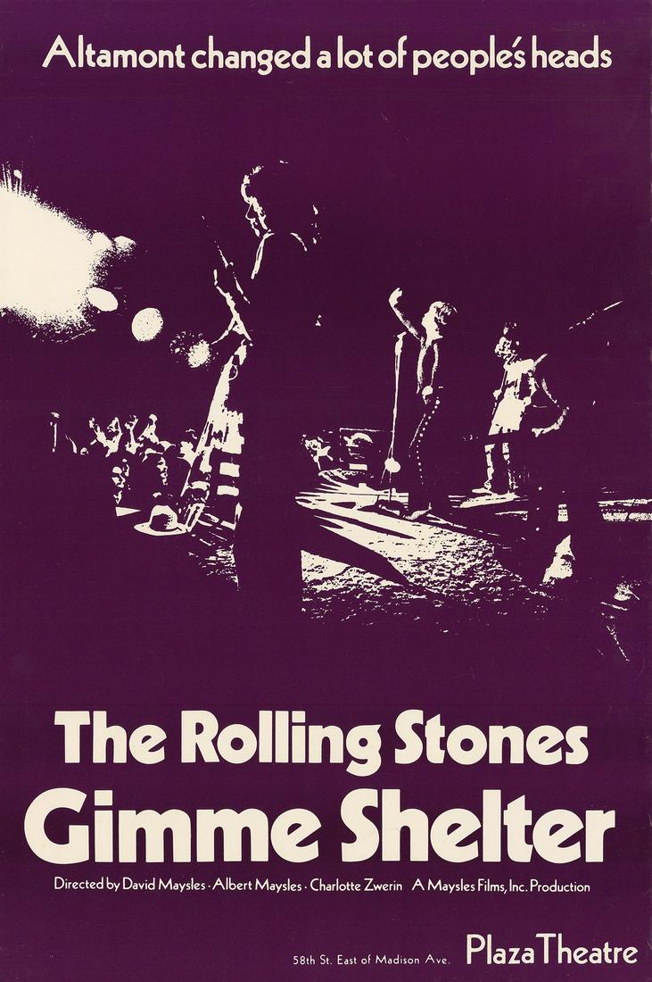 The Rolling Stones Gimme Shelter 1970 Movie Poster (1 of 1)