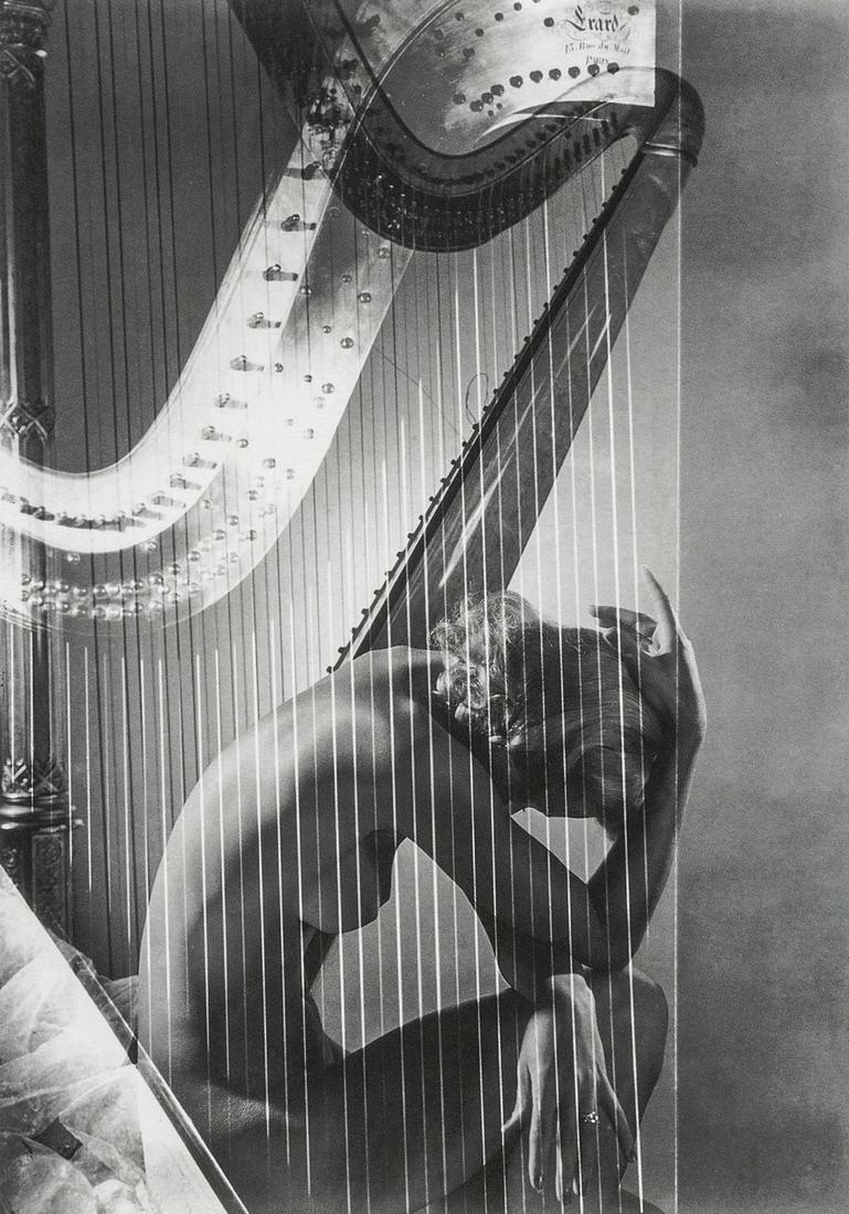 HORST P. HORST - Lisa with Harp, Paris, 1939: Artist: HORST, HORST P. Title: Lisa with Harp, Paris, 1939 Medium: Photo Litho, 2001, Singapore Dimensions: 4.85x6.95" Artist Bio: Horst P. Horst was a German-American fashion photographer born in 190
