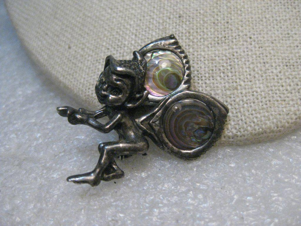 Vintage Sterling Silver Imp Fairy Brooch - this has (1 of 6)