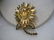 Vintage Gold Tone Weiss Signed Flower & Stem Brooch. - 5