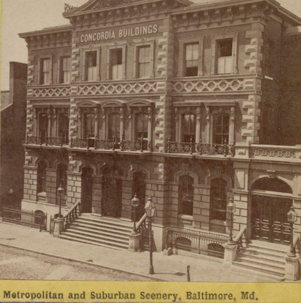 ca.1880 BALTIMORE Maryland MD CONCORDIA BUILDINGS (1 of 3)