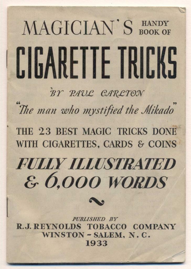 1933 MAGICIAN s BOOK of CAMEL CIGARETTE TRICKS by PAUL (1 of 4)