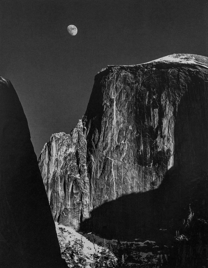 ANSEL ADAMS - Moon and Half Dome, Yosemite, 1960 (1 of 1)