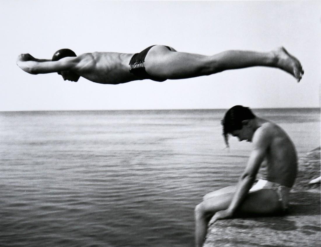Nino Migliori - Diver, Rimini, 1951: Artist: Nino Migliori Title: Diver, Rimini, 1951 Date/Printed: 2008 Medium: Photo Litho with Copyright Nino Migliori Printer Location: Italy Additional Information: 15x19.5 cm - 5.9x7.7 inch Dimension
