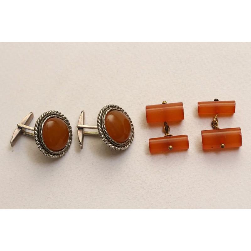 20 g set of two cufflinks of 100% natural Baltic amber (1 of 12)