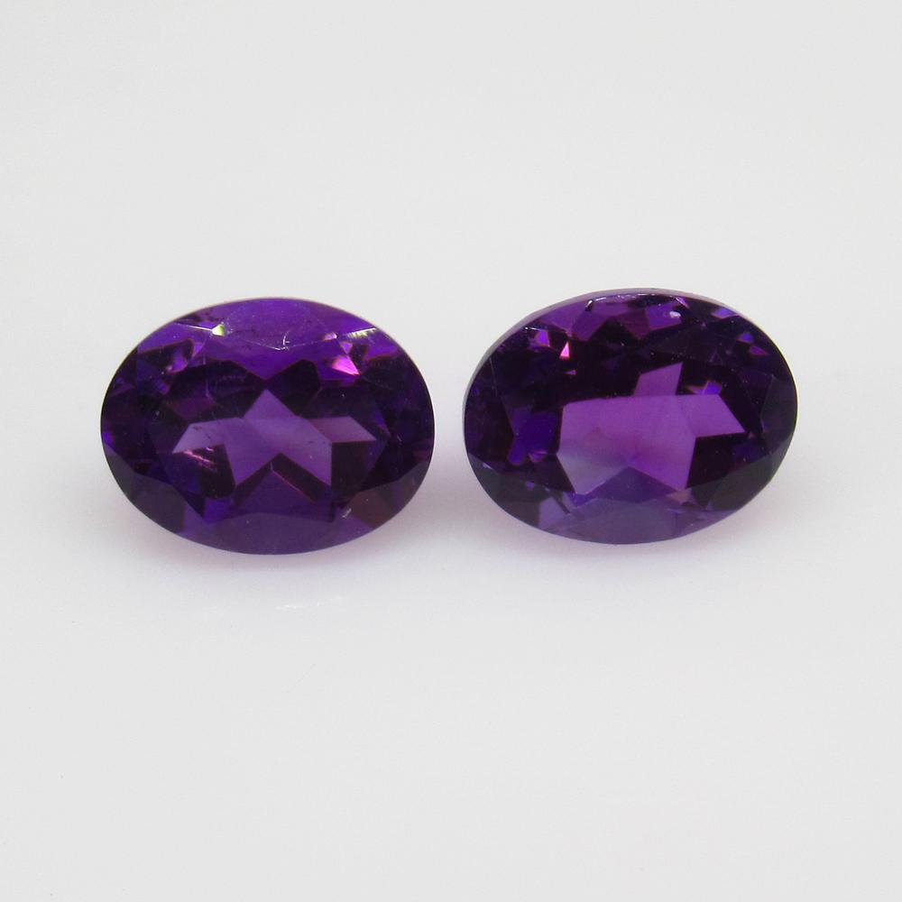 4.00 Ctw Natural Purple Amethyst Oval Pair (1 of 3)