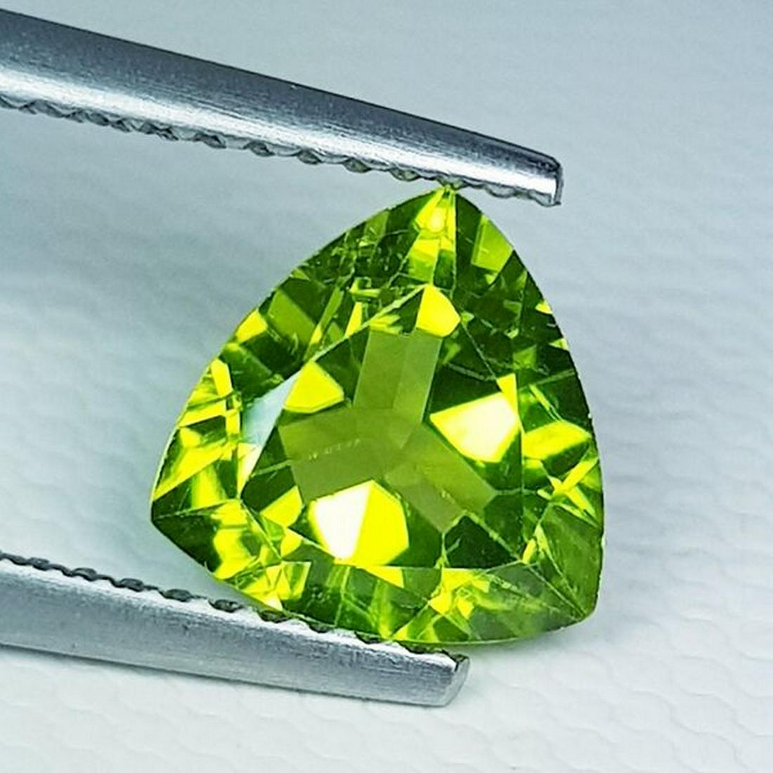1.87 ct Natural Peridot Triangle Cut: No Reserve! Title: 1.87 ct Natural Peridot Triangle Cut Color/Clarity: VVS Gemstones: Loosegemstone Carat Weights: 1.87 Size/Dimensions: 8.00 x 8.00 x 4.50 Additional Information: Triangle - Pakistan 