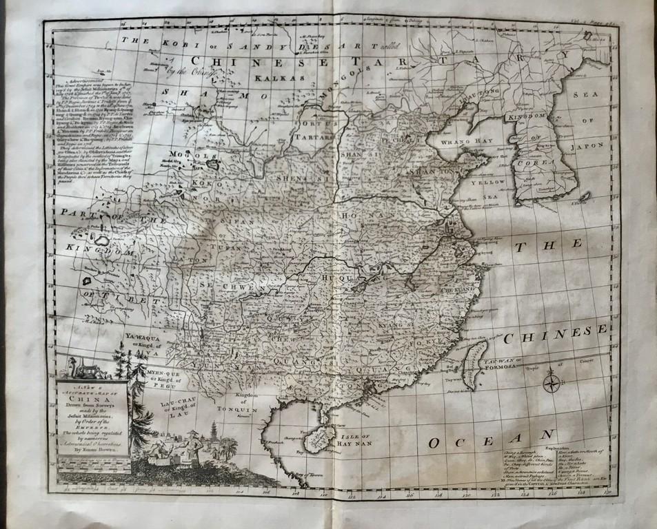 China. With Korea: Title: China. With Korea Date/Period: 1744-1748 Materials: Copperplate engraved. Dimensions: 20 1/4 x 16 1/2”. Map by Emanuel Bowen, published by John Harris in Navigantium. Atque Itinerantium Bibli