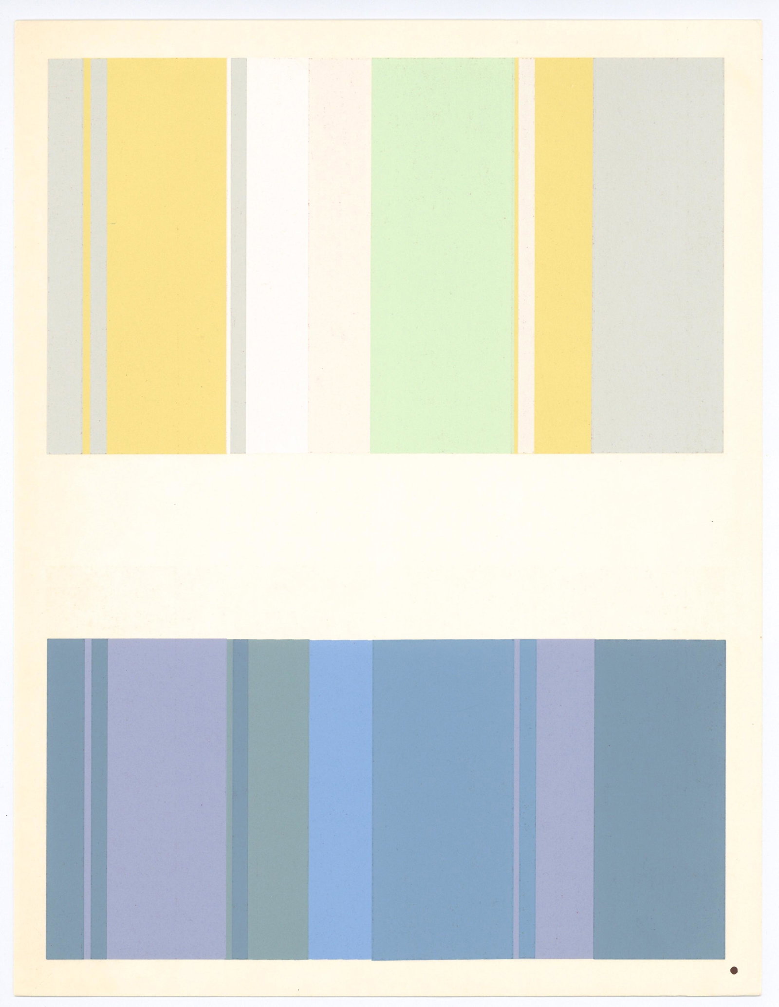 Josef Albers silkscreen | Interaction of Color, 1963: Medium: silkscreen / serigraph. This is one of the silkscreens from the important Albers project "Interaction of Color", published in 1963 by Yale University Press in an edition of 2000. The total she