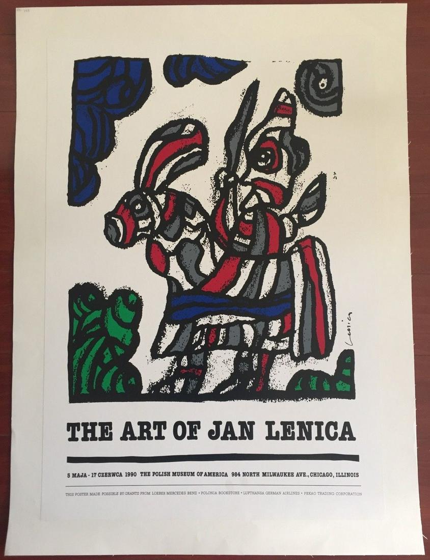 The Art Of Jan Lenica - Original 1990 Polish Museum Of: THE ART OF JAN LENICA - ORIGINAL 1990 POLISH Museum OF AMERICA LB POSTER - COOL! THE ART OF JAN LENICA - ORIGINAL 1990 POLISH Museum OF AMERICA LB POSTER - COOL! Original 1990 Polish Museum of America