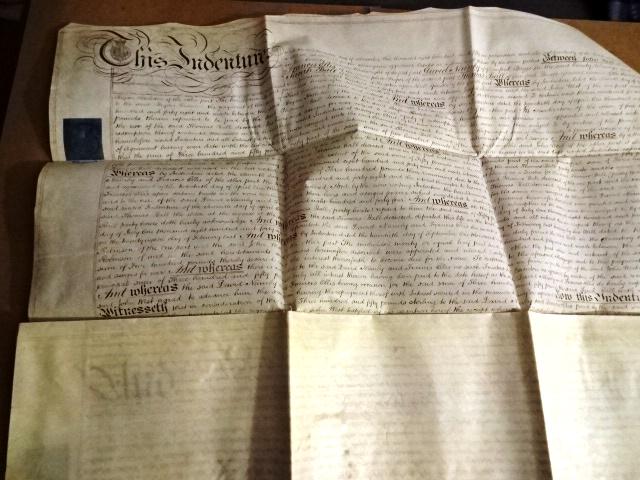 1850 English Vellum Deed Red Wax Seals (1 of 3)