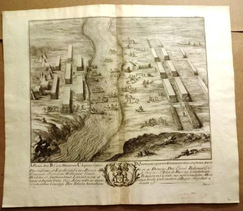 1712 Engraving of Battle Jospeh Mulder (1 of 2)