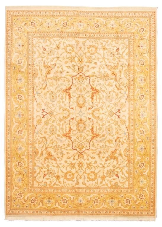 Hand-knotted Pako Persian 18/20 Ivory Wool Rug 9'2" x (1 of 3)