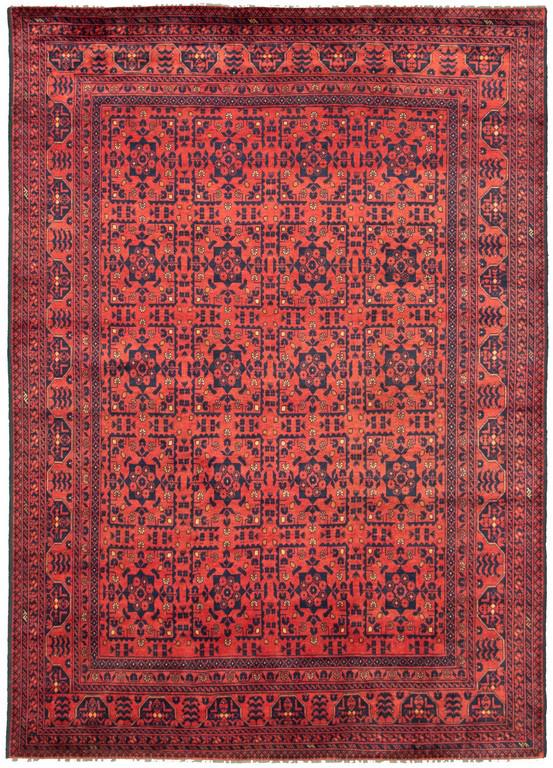 Hand-knotted Tajik Caucasian Cream, Red Wool Rug 4'4" x (1 of 3)