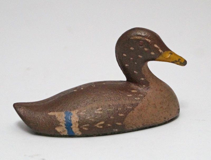 Blue Wing Teal Duck Decoy Hubley Paperweight (1 of 5)