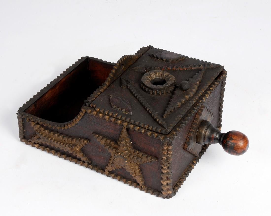 Tramp Art Fraternal Ballot Box (1 of 6)