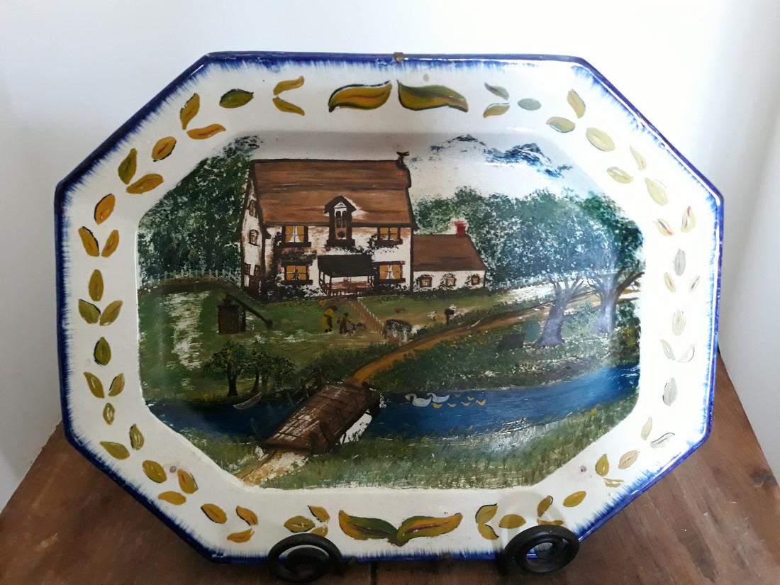 19th century hand painted leeds planter (1 of 3)