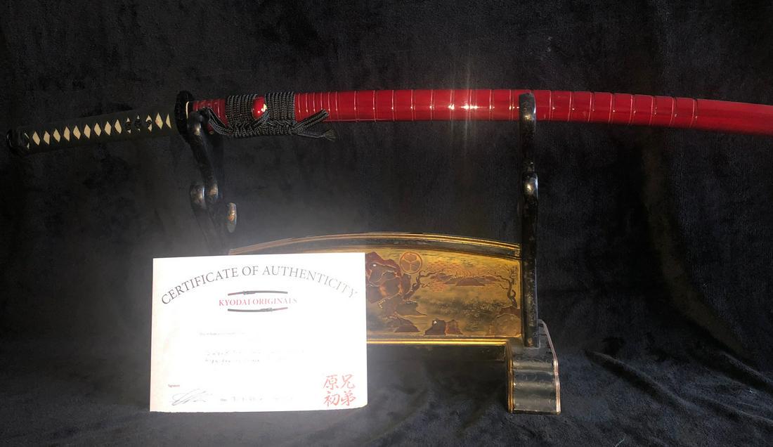 Very nice Sword for Tameshigiri Iaito and made of high: Very nice Sword for Tameshigiri and Iaito Katana is made of high quality folded T10 steel, and traditional differentially hardened in oil, so that a harder cutting edge (ha) arises with respect to the