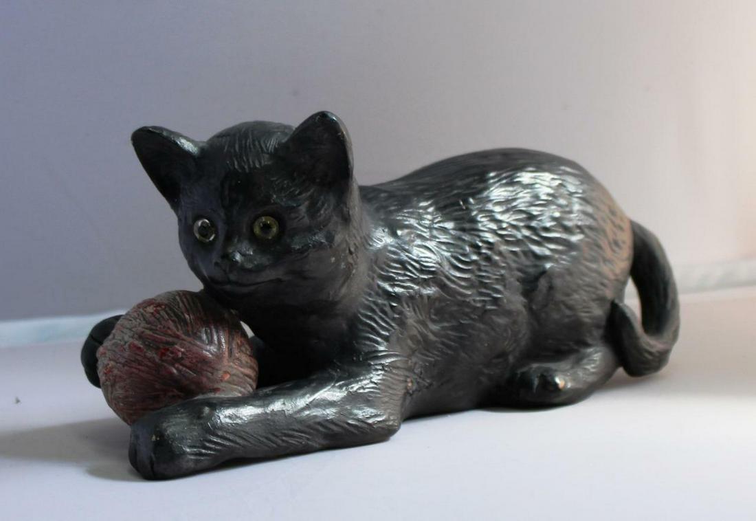 Bretby Vintage Ceramic Cat Figurine: Title: Bretby Vintage Ceramic Cat Figurine Description: Date/Period: Manufacturer Bretby, Made in England Model Ceramic Cat Figurine Height 12 cm / 4 3/4" Backstamp Bretby Model Number 1518 Condition