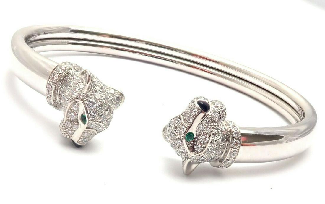 Cartier Panther Panthere 18k White Gold Diamond Onyx (1 of 10)