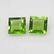 3.50 Ctw Natural Pakistan Peridot Square Pair