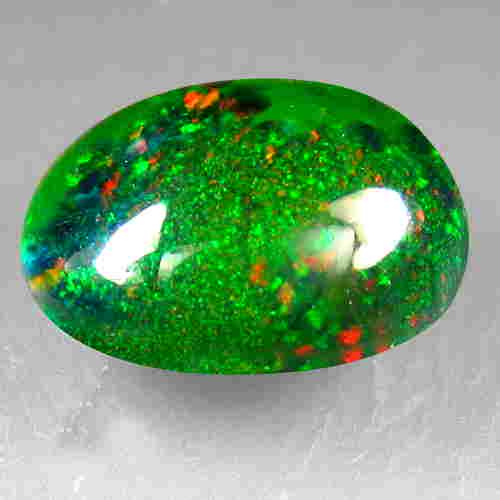 3.20 CTS NATURAL ETHIOPIAN BLACK OPAL OVAL SHAPE GOOD (1 of 1)