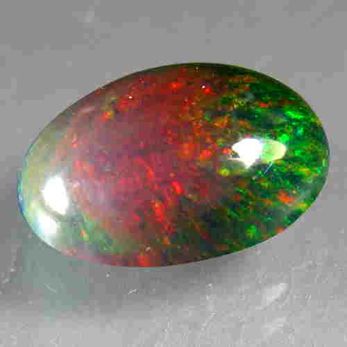 2.40 CTS NATURAL ETHIOPIAN BLACK OPAL OVAL SHAPE LOOSE (1 of 1)
